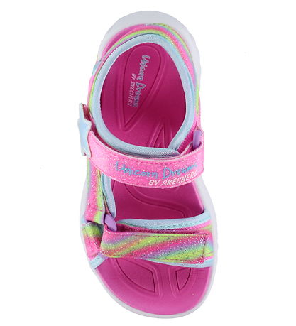 Skechers Sandaler m. Lys - Unicorn Dreams - Pink/Multi
