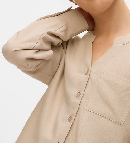 Vero Moda Girl Skjorte - VmMymilo - V-Neck - Silver Lining