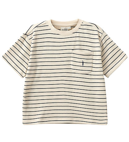 Sofie Schnoor T-Shirt - Antique White W. Blue