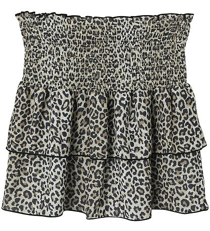 LMTD Nederdel - NlfLeosandy - Mocha Meringue/Leopard