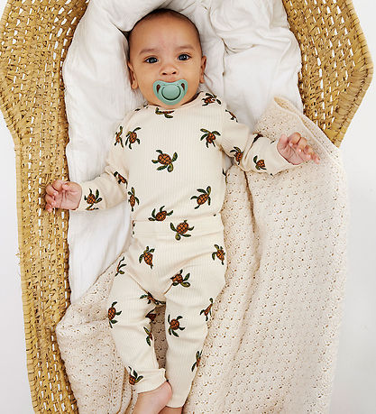 The New Siblings Leggings - Rib - TnsbOwen - White Swan m. Skild
