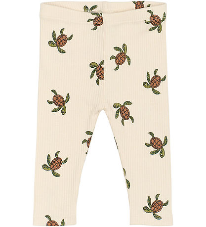 The New Siblings Leggings - Rib - TnsbOwen - White Swan m. Skild