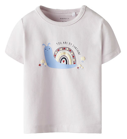 Name It T-shirt - NbfFines - 2-pak - Cloud Dancer/Light Lila