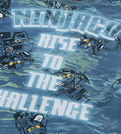 LEGO® Ninjago T-shirt - LwTaffy 308 - Støvet Blå m. Print