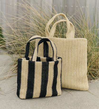 Rosemunde Taske - Hand Bag - Solid Nature/Black Stripe