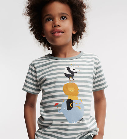 Liewood T-shirt - Apia - Circus / Stripe Peppermint