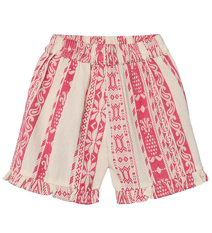 Fliink Shorts - Addie - Cloud Dancer Pink Stripe