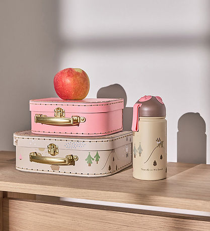 OYOY Kuffertsæt - 2-pak - Deer & Duck - Camel/Rose