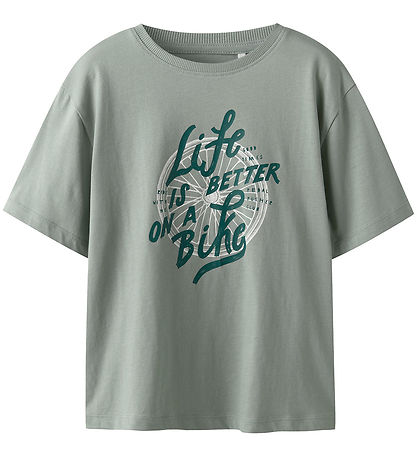 Name it T-shirt - NkmVagno - Slate Gray/Bike