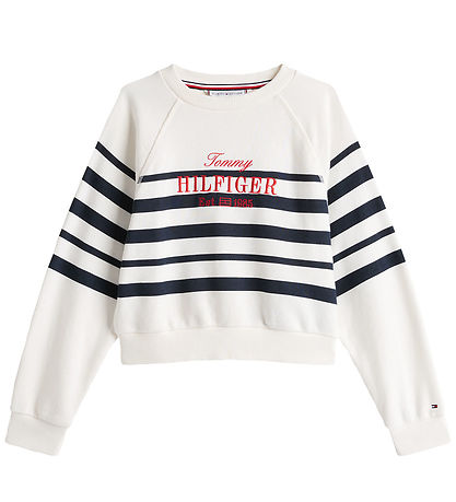 Tommy Hilfiger Sweatshirt - Script - Dark Night Navy Stripe