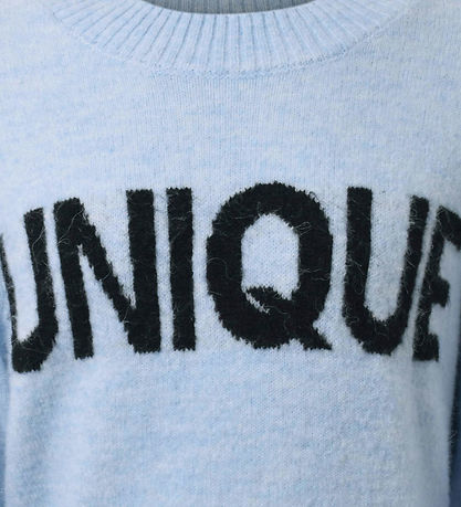Hound Bluse - Strik - Text - Light Blue