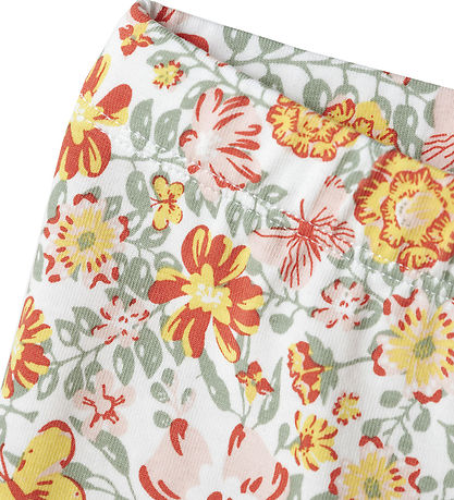 Name It Cykelshorts - NmfVayo - Bright White m. Blomster
