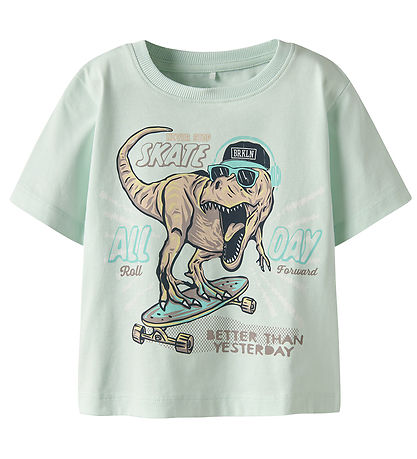 Name It T-shirt - NmmVanyo - Honeydew/Dino