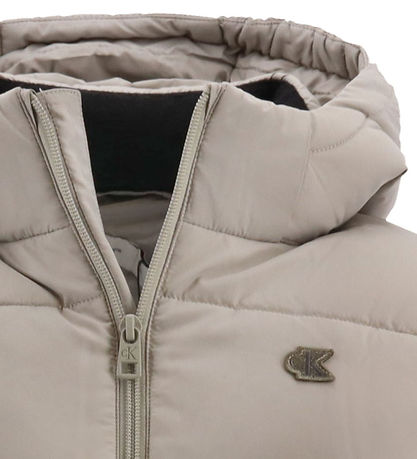 Calvin Klein Dynejakke - Short Puffer - Mourning Dove Grey