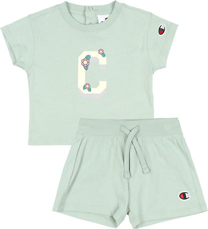 Champion Sæt - T-shirt/Shorts - Dusty Green