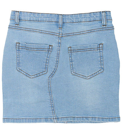 The New Nederdel - TnOda - Lyseblå denim m. Rhinsten