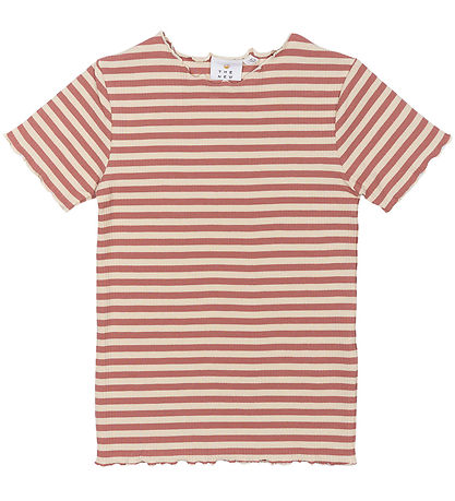 The New T-shirt - TnMoore - Rib - Old Rose Striped