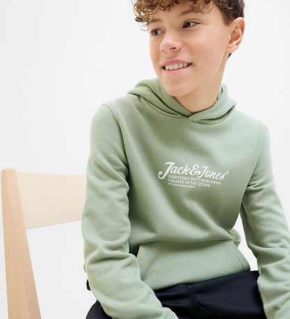 Jack & Jones Hættetrøje - JjBeau - Iceberg Green