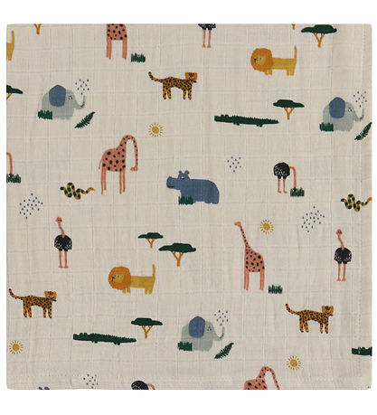 Liewood Stofbleer - Musselin - 2-pak - 65x65 cm - Lewis - Safari