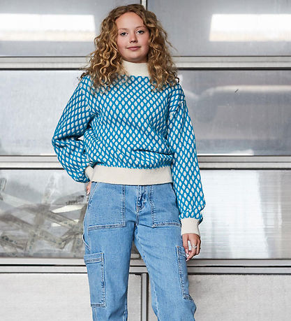 Hound Bluse - Pattern Knit - Turquoise