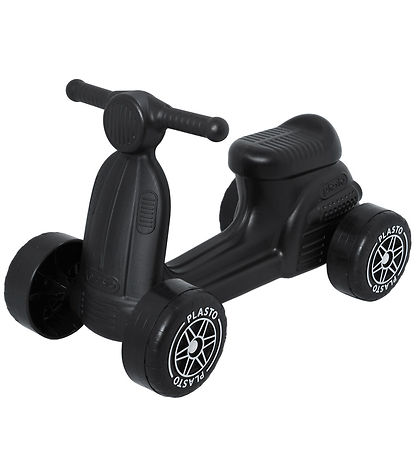 Plasto Scooter med Lydløse Hjul - Sort