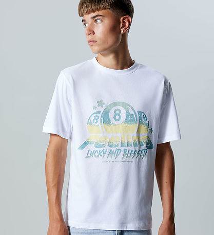 LMTD T-shirt - NlmFeelin - Bright White