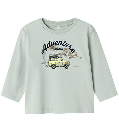 Name It Bluse - NmmHako - Aqua Gray m. Print