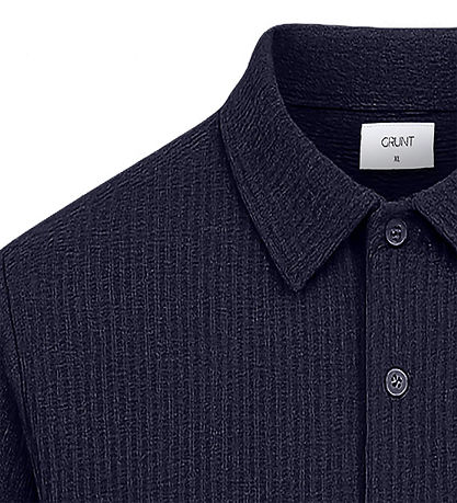 Grunt Skjorte - Vaflet - GRAlfred - Navy