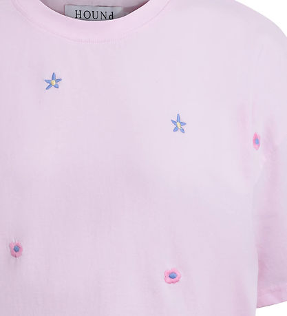 Hound T-shirt - Light pink m. Blomster