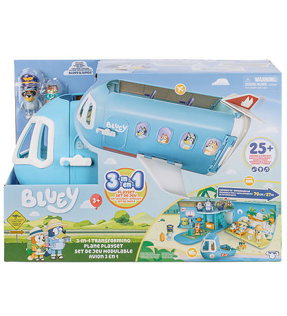 Bluey Legesæt m. Lyd - Transformerbart Fly -3-i-1