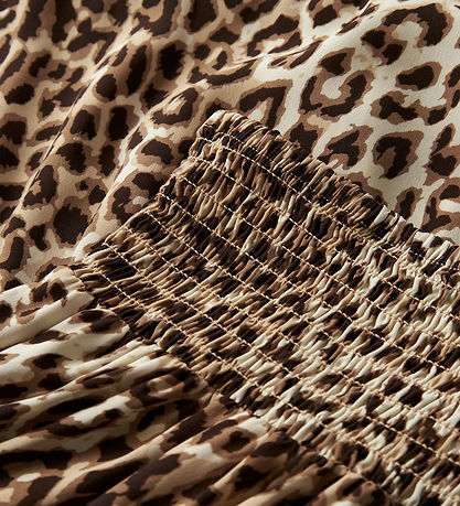 Name it Nederdel - NkfVinaya - Sort/LEOPARD AOP