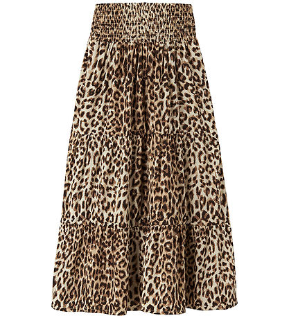 Name it Nederdel - NkfVinaya - Sort/LEOPARD AOP