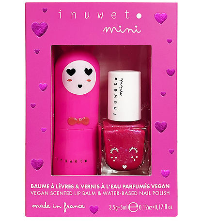 Inuwet Duo Box - Læbepomade/Neglelak - Fuchsia