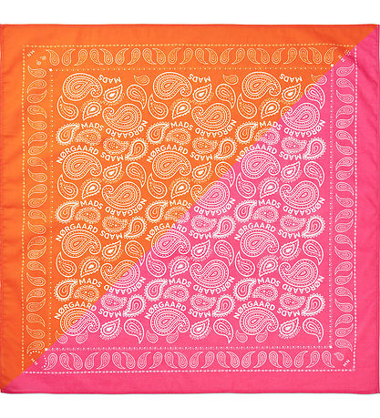 Mads Nørgaard Tørklæde - Soft Cotton Paisley - Pink/Orange
