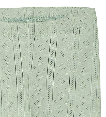 Name It Leggings - NbfJsilke - Aqua Gray m. Hulmønster