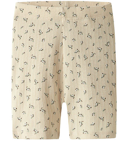 Name It Cykelshorts - Rib - NmfHoise - Sun Kiss m. Blomster