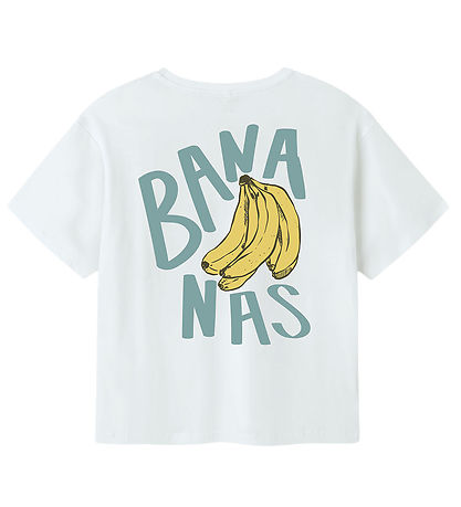 Name It T-shirt - NkmJacob - Bright White/Lemon Drop