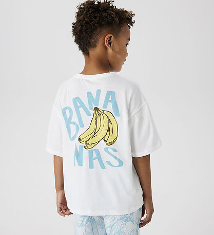 Name It T-shirt - NkmJacob - Bright White/Lemon Drop