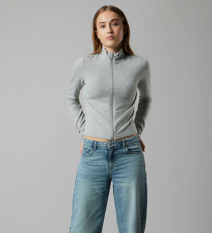LMTD Cardigan - NlfDicte - Light Grey Melange