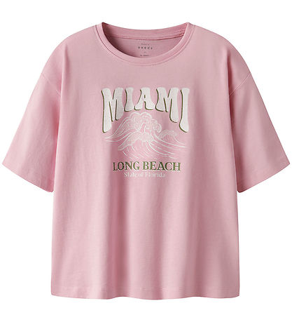 Name It T-shirt - 2-Pak - NkfVeen - Cameo Pink/Bright White