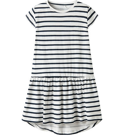Name It Kjole - Striped - NkfVigga - Bright White/Stripe