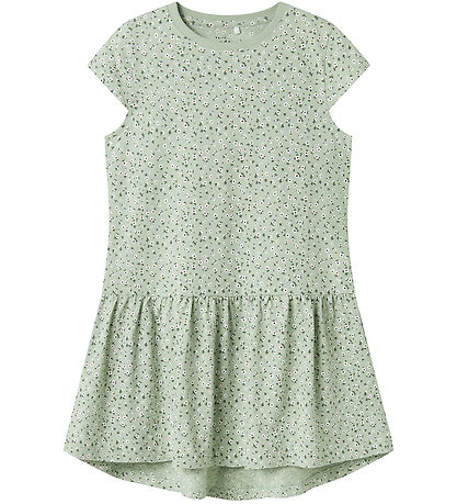 Name It Kjole - NkfVigga - Aqua Gray/Floral