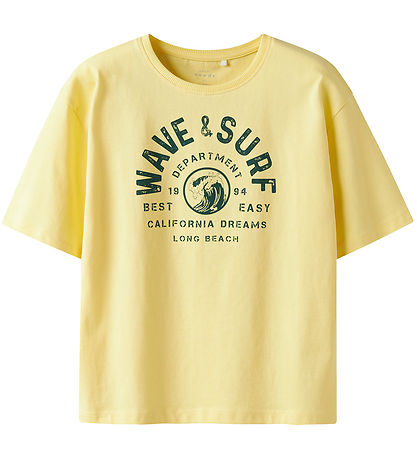 Name It T-shirt - NkmVictor - Lemon Meringue/Wave Surf