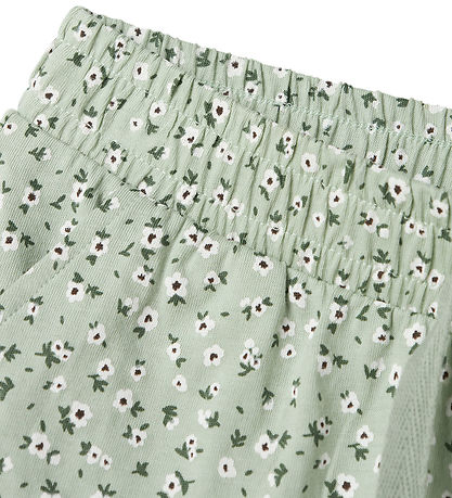 Name It Shorts - Noos - NkfVigga - Aqua Gray/Floral