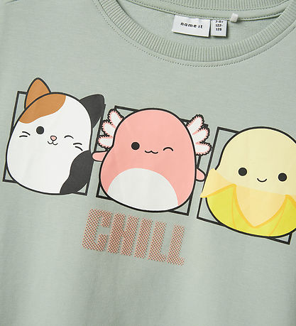 Name It Sweatshirt - NkfMomira - Squishmallows - Aqua Gray