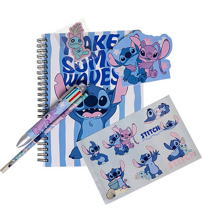 Disney Stitch Skrivesæt m. Kuglepen, Blyant & Notesbog