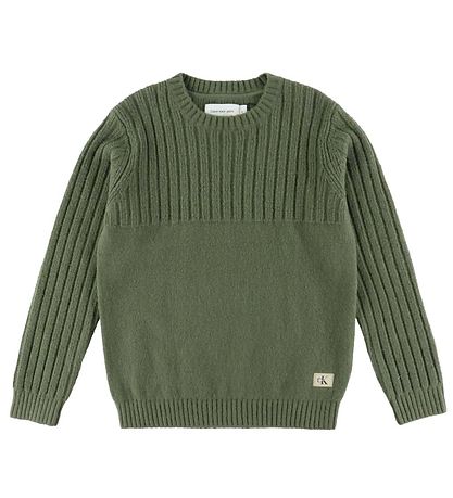 Calvin Klein Bluse - Strik - Dusty Olive
