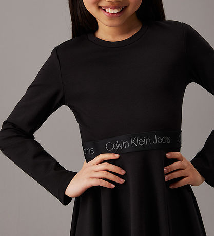 Calvin Klein Kjole - Logo Tape - Sort