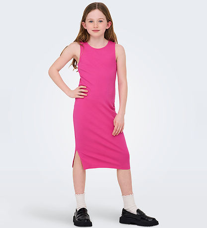 Kids Only Kjole - Rib - KogBelfast Life - Fuchsia Fedora