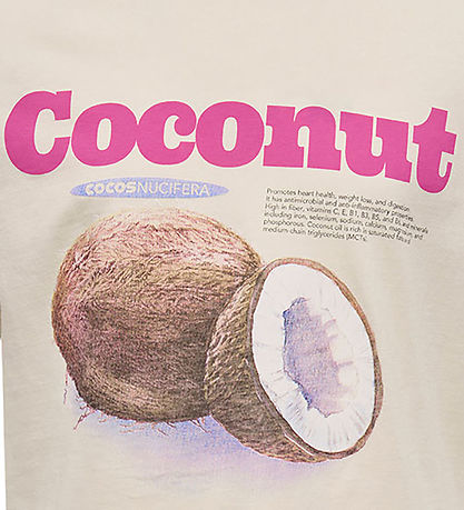 Kids Only T-shirt - KogPhoebe Life - Pumice Stone/Coconut
